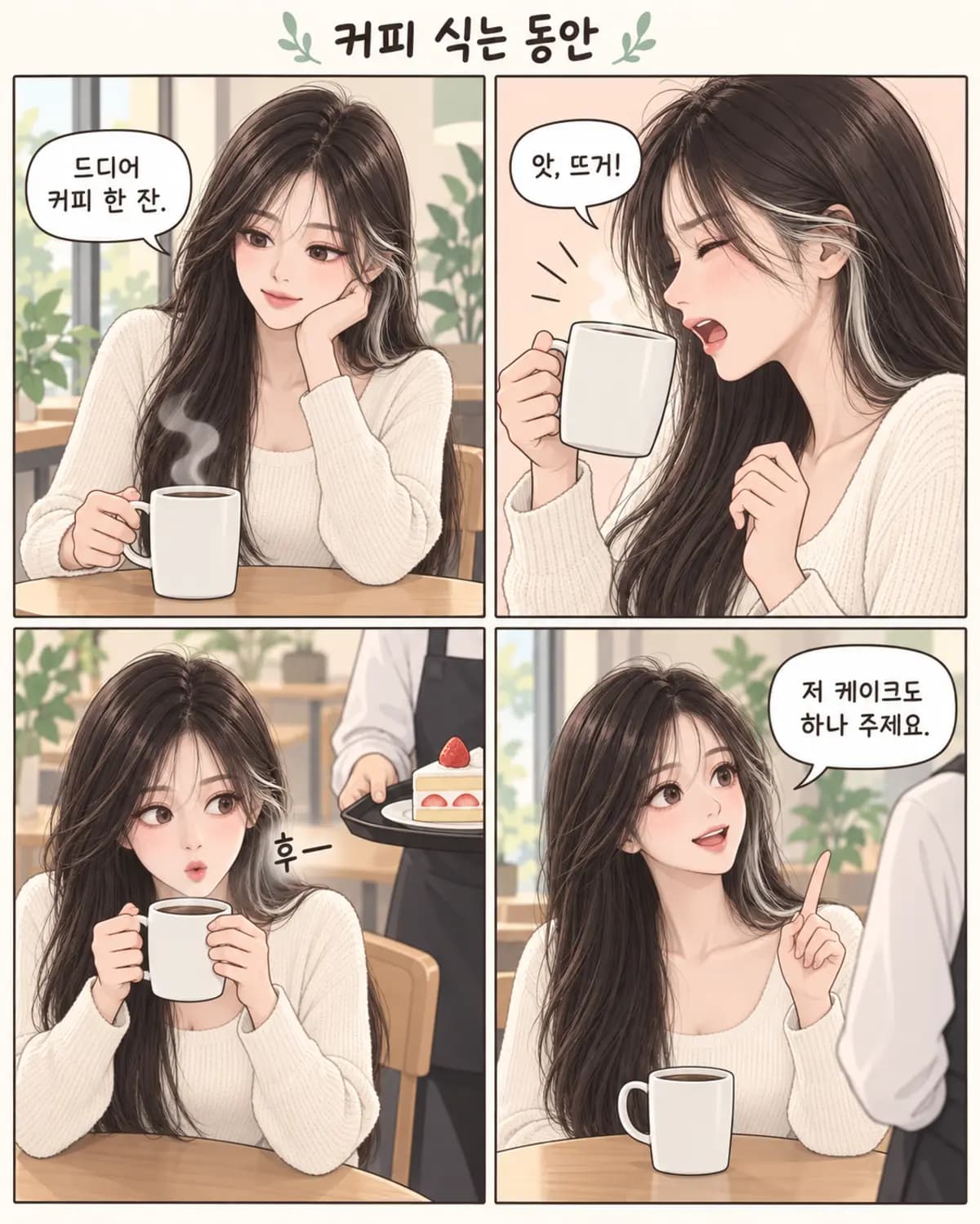 한국 웹툰 4컷 예시